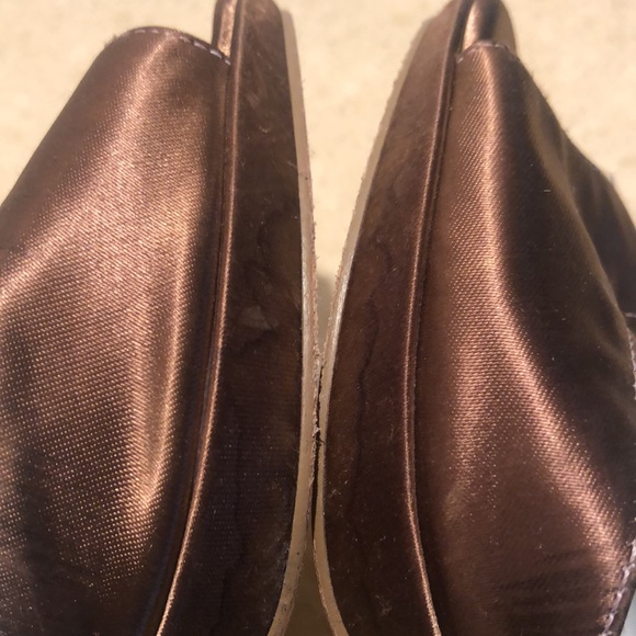 Lela Rose Unforgettable Moments Brown Satin Sandals - Picture 8 of 12